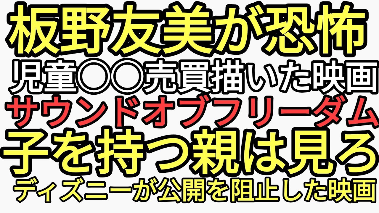 板野友美が戦慄した実話を映画化したサウンドオブフリーダム　子を持つ親は見ろ　ディズニーが配給を阻止