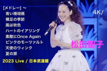 [4K] 2023 日本武道館 Live / [メドレー] 青い珊瑚礁 〜 裸足の季節 〜 風は秋色 〜 ハートのイアリング…… 夏の扉 / 松田聖子 / “Parade" at 日本武道館 2023