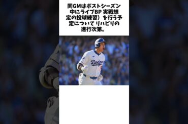 大谷翔平は打者専念「彼がポストシーズンで投げることはない」ドジャースのゴームズGM方針示す #shorts #野球 #プロ野球