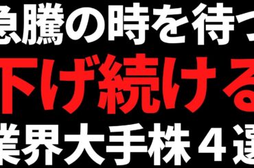誰か助けて！有名な業界大手株なのに株価下落が止まらない銘柄４選
