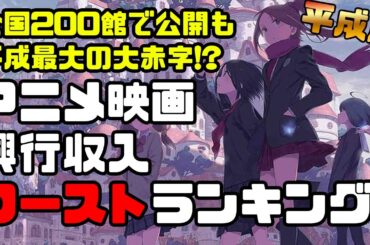 【平成最大の大赤字】爆死してしまったアニメ映画興行収入ワーストランキング【平成版】