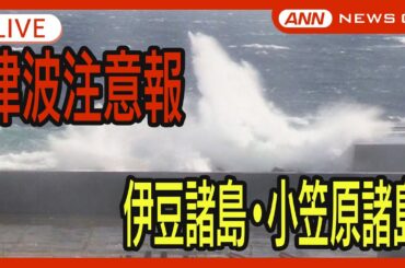 【緊急/津波ライブ】伊豆諸島・小笠原諸島に津波注意報 現在の各地の様子は 専門家解説も【LIVE】(2024年9月24日) ANN/テレ朝