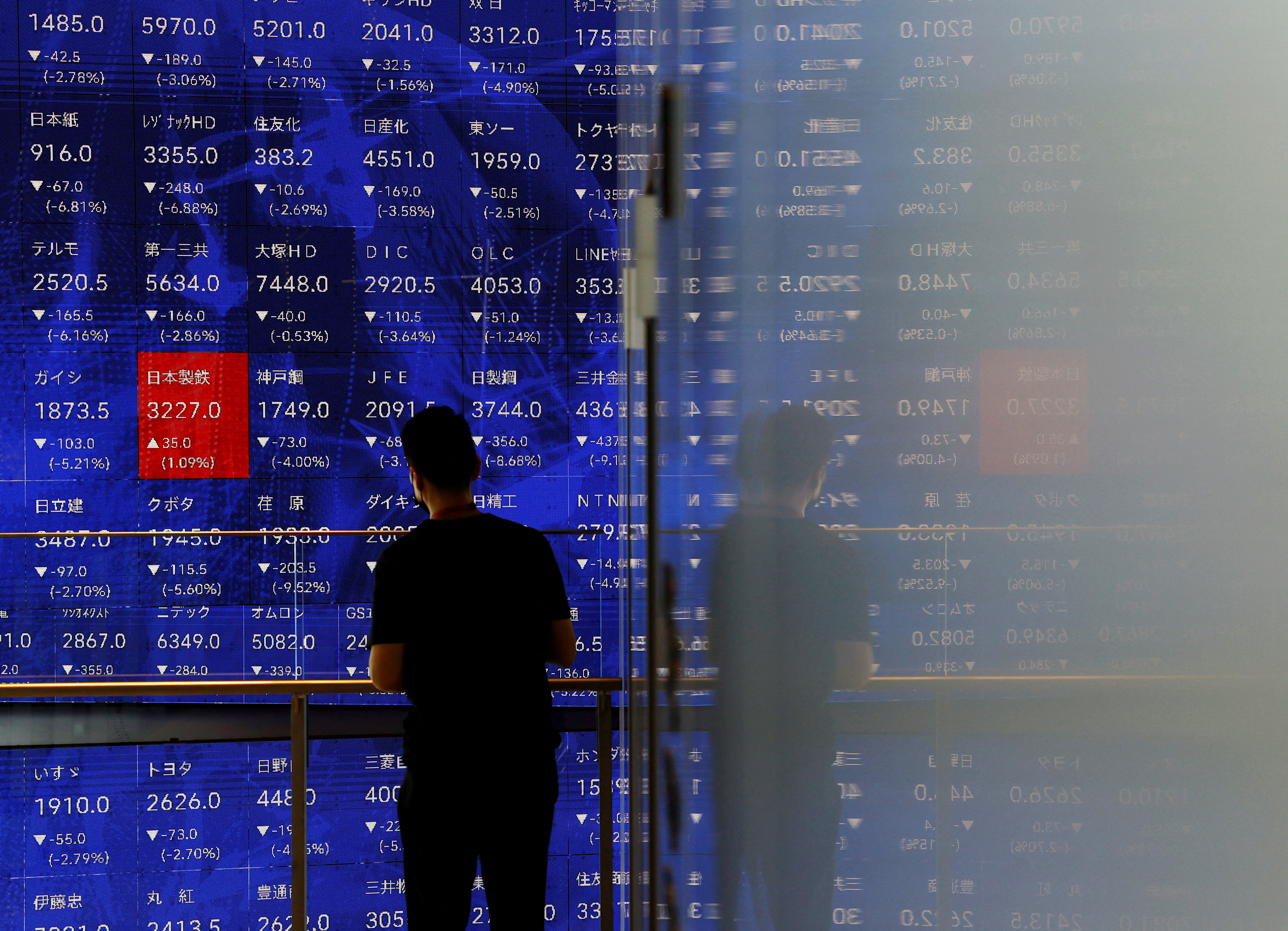 アングル:日経平均が意外安、政局不安やチャート崩れ警戒 海外勢売り目立つ