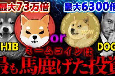 DogeとSHIBこのどちらかがやばい展開になります！【仮想通貨】