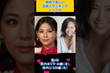 え！この二人は姉妹だったの？姉妹で美しい芸能人ランキング