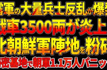 【ウクライナ戦況】露軍の大量兵士反乱が発生！戦車3500両が炎上！北朝鮮軍陣地を粉砕！秘密基地で北朝鮮軍1 1万人パニック！