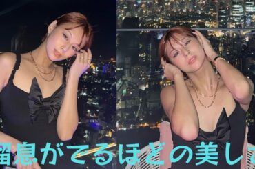 西内まりや、夜景にも負けない!!”美背中”際立つドレス姿公開