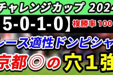 チャレンジカップ 2024【鉄板注目馬⇒複勝率100％(5-0-1-0)】京都内回りコース◎で有力馬を出し抜く穴1強はコレ！+消去データ公開！