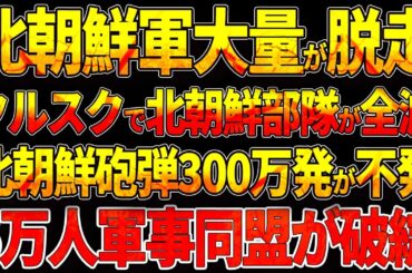 【ウクライナ戦況】北朝鮮軍大量が脱走！クルスクで北朝鮮部隊が全滅！北朝鮮砲弾300万発が不発！5万人軍事同盟が破綻！！
