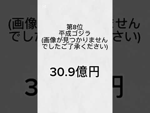 ゴジラ興行収入ランキング