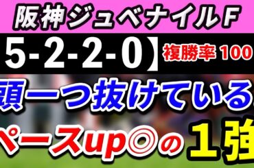 阪神ジュベナイルフィリーズ 2024【鉄板注目馬⇒複勝率100％(5-2-2-0)】ミドルペース戦で本領発揮！頭一つ抜けている完全1強はコレ！+消去データ公開！