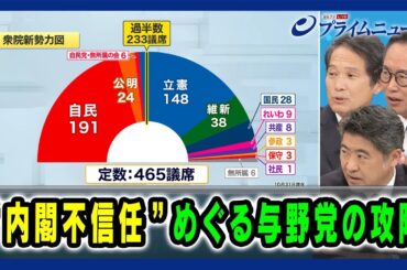 【与党「過半数割れ」と野党のかたち】"内閣不信任"めぐる与野党の攻防 2024/11/1放送＜後編＞