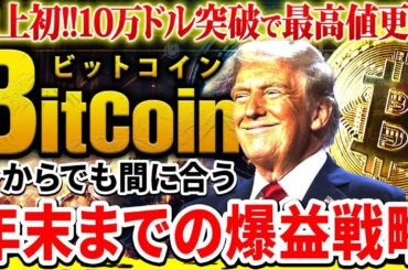 【ビットコイン(Bitcoin)】祝10万ドル突破！2025年の仮想通貨バブルでは○○ドルまで到達！今から間に合う年末までの爆益戦略を解説【仮想通貨】