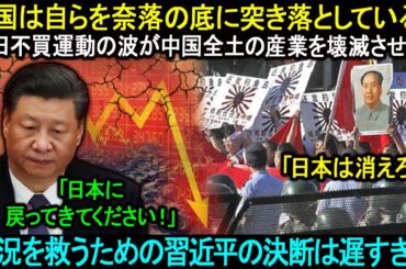 「中国の自滅行為！」中国は自らを奈落の底に突き落としている！対日不買運動の波が中国全土の産業を壊滅させた！状況を救うための習近平の決断は遅すぎる。