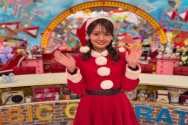 フジ井上清華アナ:冬恒例“サンタコスプレ”披露　「さまぁ～ず」への思いも語る.Inoue Seika.