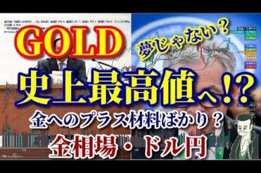 【金相場】【ドル円】【COMEX金】【米国債10年物利回り】高値に挑戦の状況と考えられる時だけに、細心の注意を払いたい相場