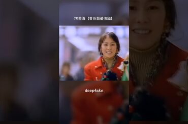 【deepfake】JR東海（霊長類最強編） #フェイク動画 #雑コラ #deepfake#JR東海#山下達郎#牧瀬里穂#吉田沙保里