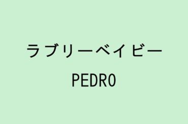 【歌詞付き】ラブリーベイビー - PEDRO