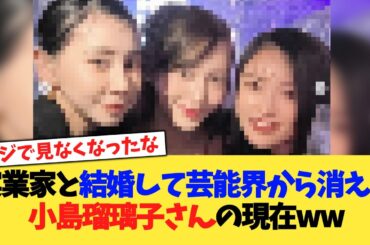 実業家と結婚して芸能界から消えた小島瑠璃子さんの現在ww【2chまとめ】【2chスレ】【5chスレ】