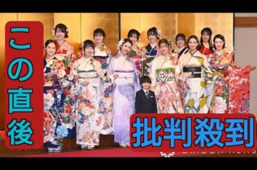 結城モエ、紺野彩夏らスペースクラフト所属13人が晴れ着撮影会　6歳子役・佐藤大空のサプライズ登場でメロメロに