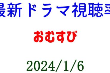 おむすび 低視聴率！視聴率速報☆2025年1月6日付