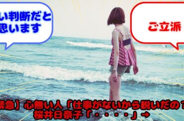 【緊急】心無い人「仕事がないから脱いだの？」　桜井日奈子「・・・・」→...？に対するみんなの反応