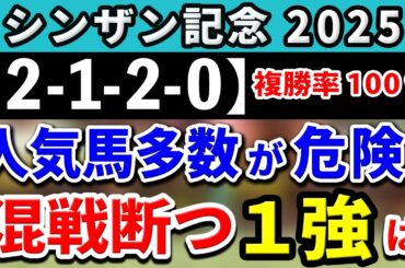 シンザン記念 2025【鉄板注目馬⇒複勝率100％(2-1-2-0)】危険馬多数で波乱確実！？混戦制する堅軸1強はコレ！+消去データ公開！