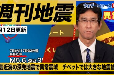 【週刊地震情報】鳥島近海の深発地震で異常震域　チベットでは大きな地震被害（2025.1.12）／山口剛央