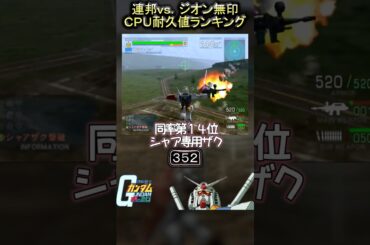 機動戦士ガンダム連邦vs.ジオン無印 ＣＰＵ耐久値ランキング