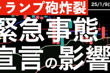 【トランプ砲炸裂】国家経済緊急事態宣言の検討によるマーケットの影響