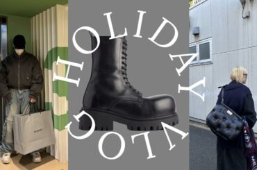 【服好き社会人のVLOG】BALENCIAGA stomper bootsを買う/新宿古着屋巡り/maison margiela/project gr/shopping/토쿄브이로그