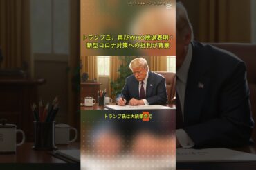 トランプ氏、再びWHO脱退表明：新型コロナ対策への批判が背景