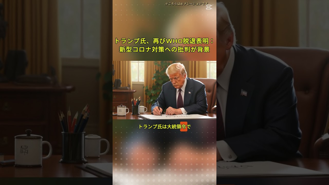 トランプ氏、再びWHO脱退表明:新型コロナ対策への批判が背景 トランプ氏、再びWHO脱退表明:新型コロナ対策への批判が背景