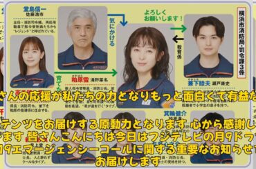 【エンタメ】「中居正広トラブル影響で消防庁が月9ドラマPRポスター配布延期！」 #清野菜名, #中居正広, #119エマージェンシーコール