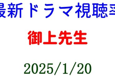 御上先生 高視聴率！ VIVANT超えた！視聴率速報☆2025年1月20日付