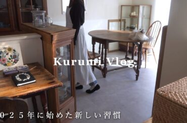 【暮らしが整う習慣づくり】2025年に始めた新しい習慣｜買い物後ルーティン｜カルディ購入品紹介、家計簿、刺繍、冬の庭｜主婦と猫の暮らし