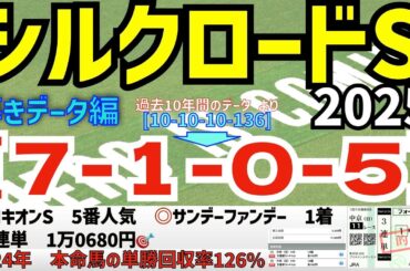 【シルクロードステークス2025】　導きデータ編　過去10年間のデータから導かれた馬とは！【データ傾向】【競馬予想】
