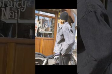 【#shorts 】最近のお気に入りコーデ！ #デニムジャケット #スウェットパンツ #アメカジ