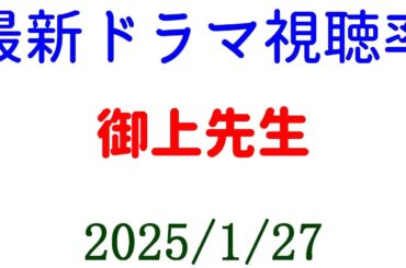 御上先生 視聴率ダウン！視聴率速報☆2025年1月27日付
