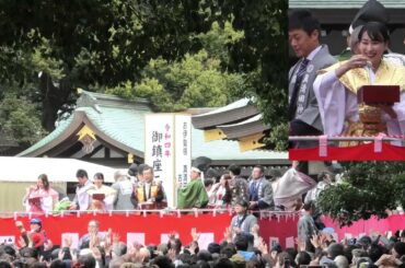 真清田神社 令和７年節分祭 豆まき（ゲスト フィギアスケーターの浅田舞さん）