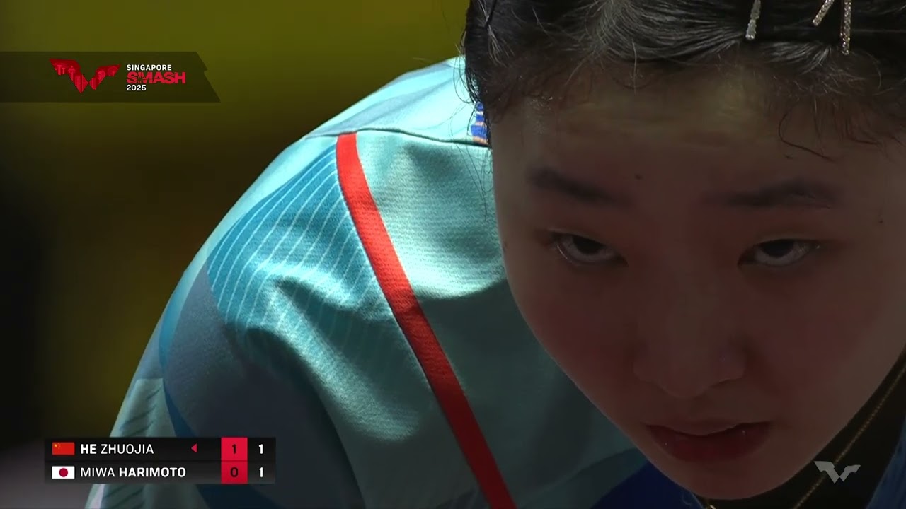 FULL MATCH | He Zhuojia vs Miwa Harimoto | WS R32 | #SingaporeSmash 2025 FULL MATCH | He Zhuojia vs Miwa Harimoto | WS R32 | #SingaporeSmash 2025