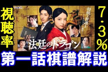 ドラマ｢法廷のドラゴン」　第1話・将棋部分棋譜解説（監修・棋譜制作・アユム）　キャスト：上白石萌音、高杉真宙、白石麻衣、和久井映見、田辺誠一、小林聡美、ほか　脚本：戸田山雅司