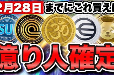 【2025年】2月末までに買えば億り人確定銘柄5選【仮想通貨 暗号通貨 アルトコイン 億り人 ミームコイン】