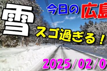 【 今日の広島 】 2025/02/09 (日)・雪がスゴ過ぎた！