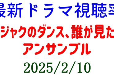 クジャクのダンス&アンサンブル 視聴率下がる！視聴率速報☆2025年2月10日付