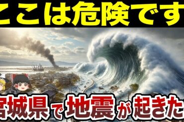 【日本地理】宮城県で地震が起きたら超危険な市町村TOP20【ゆっくり解説】