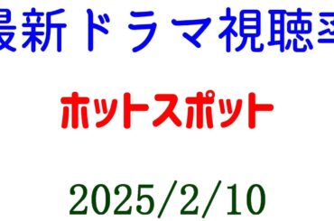 ホットスポット 視聴率ダウン！視聴率速報☆2025年2月10日付