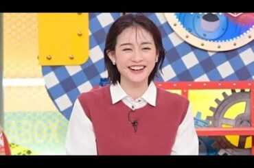 ＜新井恵理那＞チュニックシャツ×スパッツの大人可愛い定番コーデ　リボンタイのブローチがアクセントに