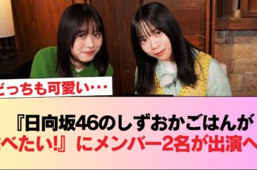 放送日はまさかの...『日向坂46のしずおかごはんが食べたい!』にメンバー2名が出演へ！ #日向坂46 #日向坂 #日向坂で会いましょう #乃木坂46 #櫻坂46