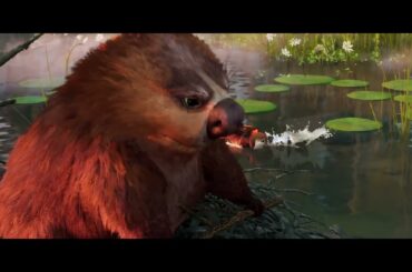 映画『野生の島のロズ』本編映像_豪華声優陣による動物たち_雁の長老 クビナガ&回収ロボット ヴォントラ&不機嫌ビーバー パドラー&赤ちゃんキラリ